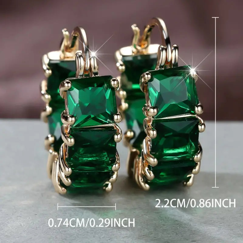 Rowena | Earrings | Emerald