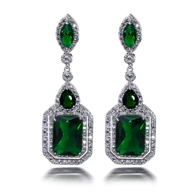 June | Earrings | Emerald