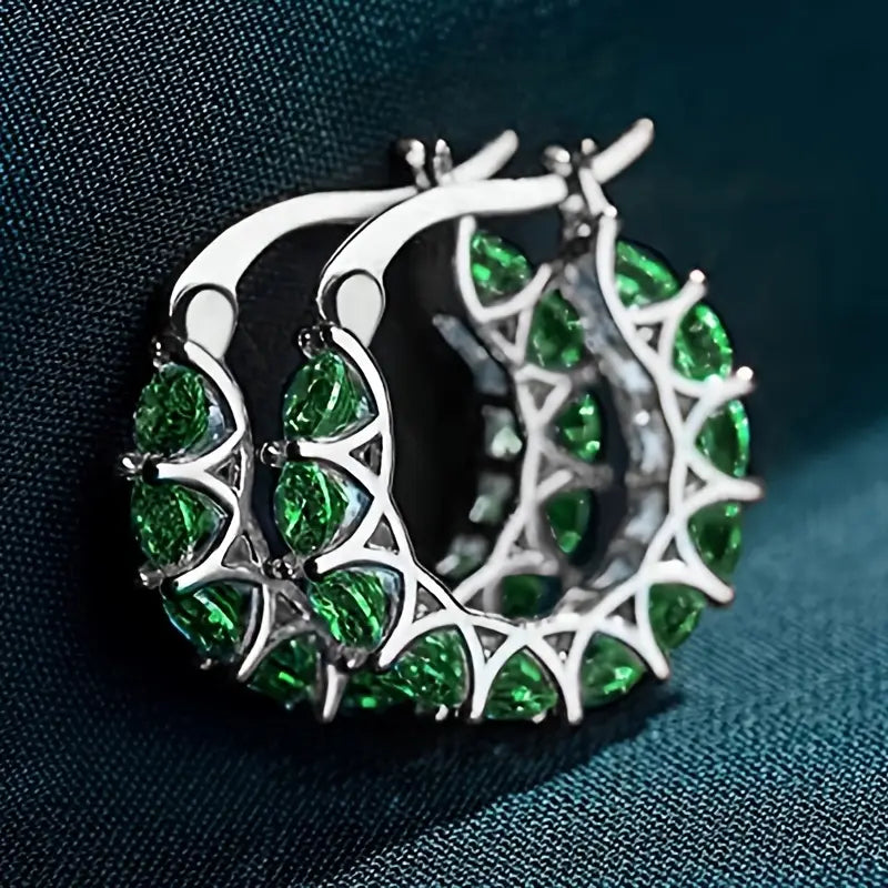 Marlow | Earrings | Emerald | Gold