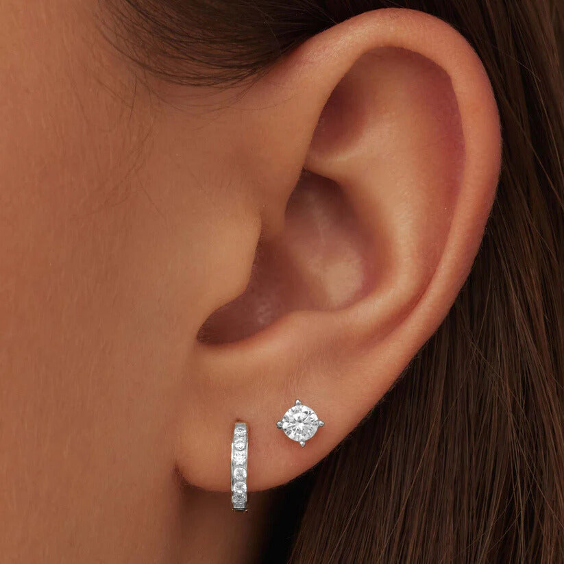 Dana | Earrings Set | White Gold