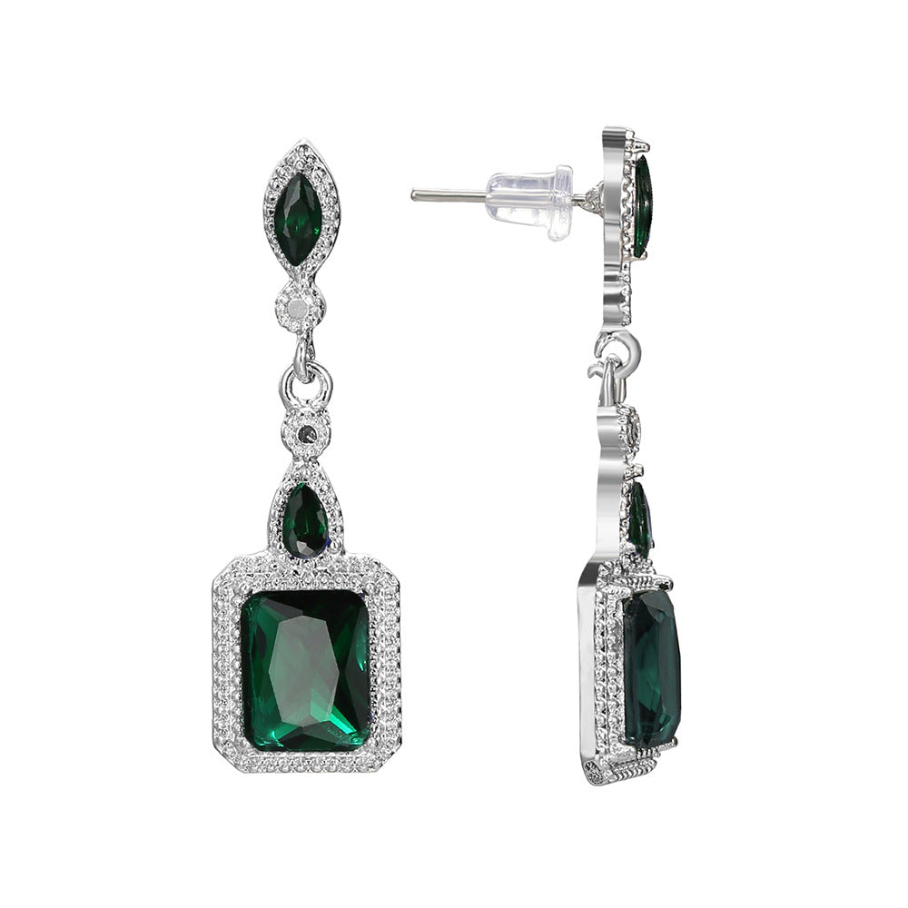 June | Earrings | Emerald