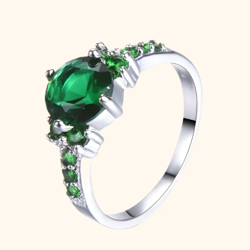 Celia | Ring | Emerald | White Gold