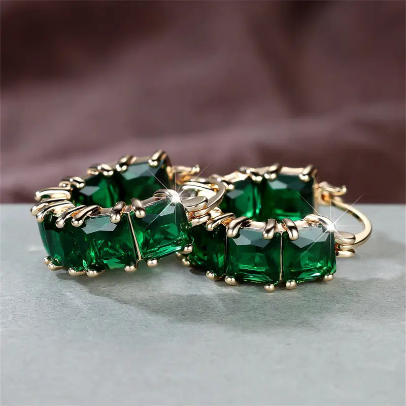 Rowena | Earrings | Emerald