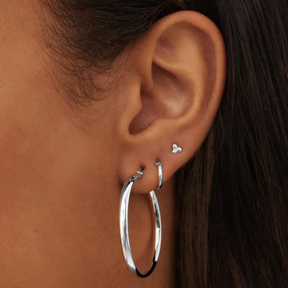 Noa| Earrings | White Gold