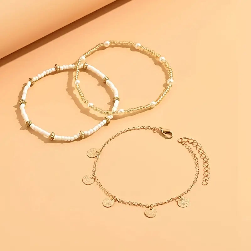 Corinne | Anklet Set | Gold