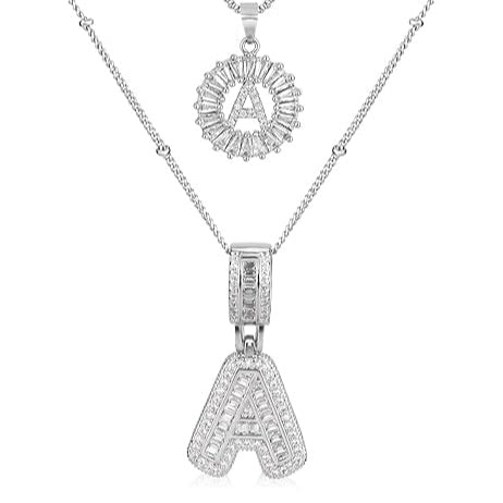 Ava | Necklace Set | White Gold