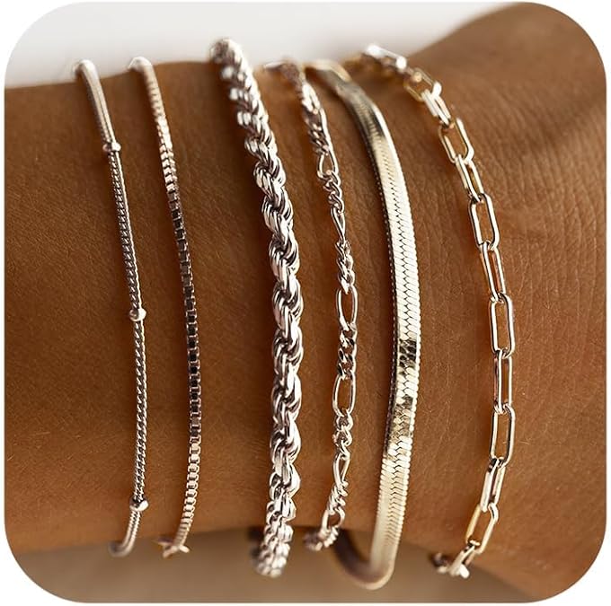 Elsa | Bracelet Set | White Gold