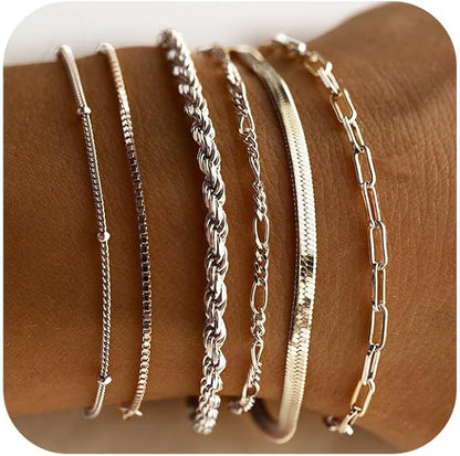 Elsa | Bracelet Set | White Gold