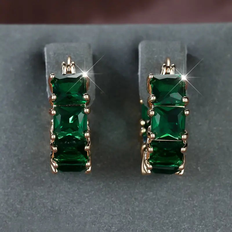 Rowena | Earrings | Emerald