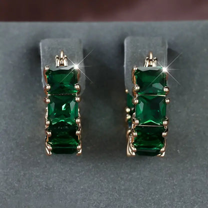 Rowena | Earrings | Emerald