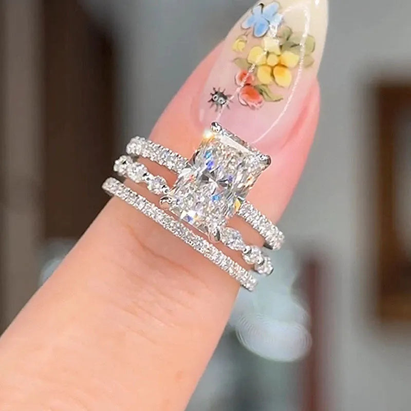 Camila | Ring Set | White Gold