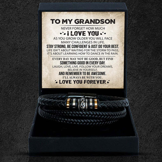 To My Grandson - I Love You Forever Bracelet