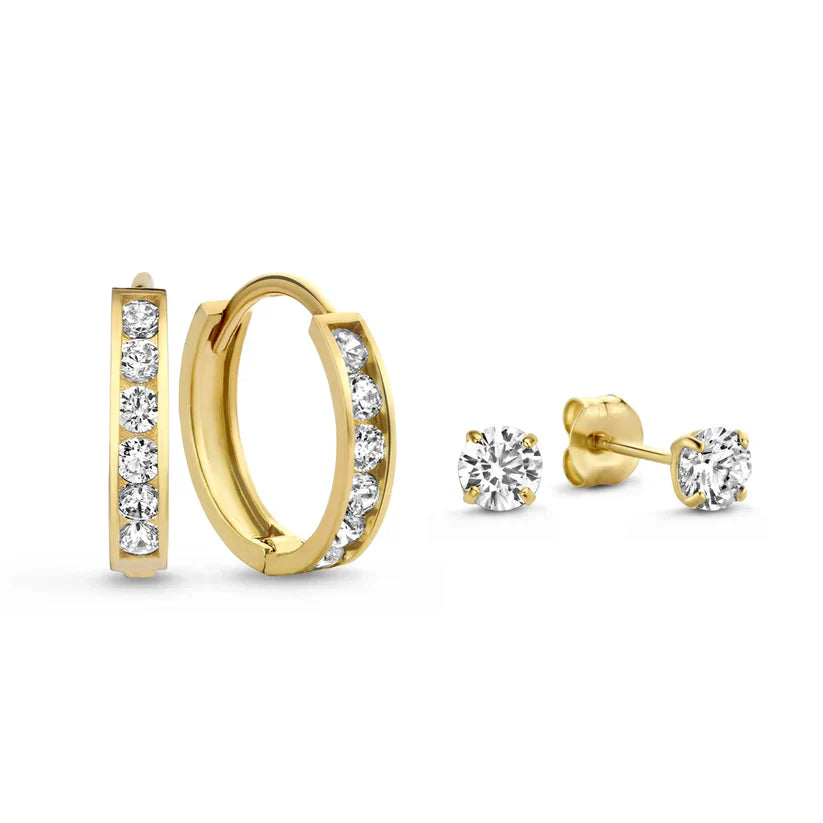 Dana | Earrings Set | White Gold