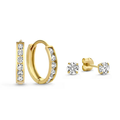 Dana | Earrings Set | White Gold
