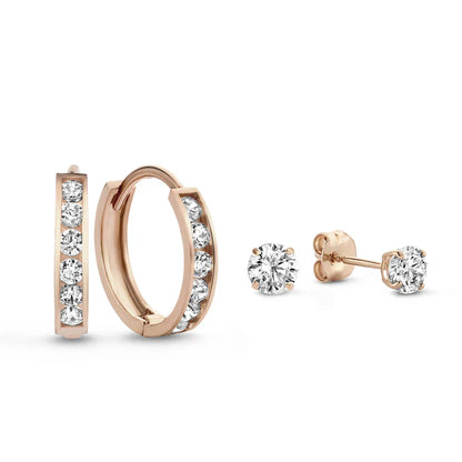 Dana | Earrings Set | White Gold