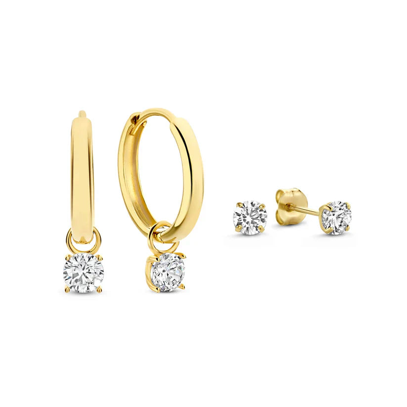 Kaya | Earrings Set | White Gold