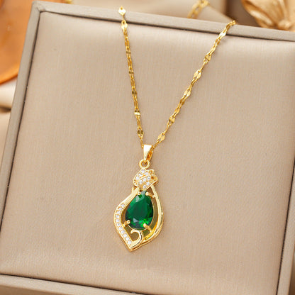 Liana | Necklace | Emerald