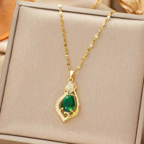 Liana | Necklace | Emerald