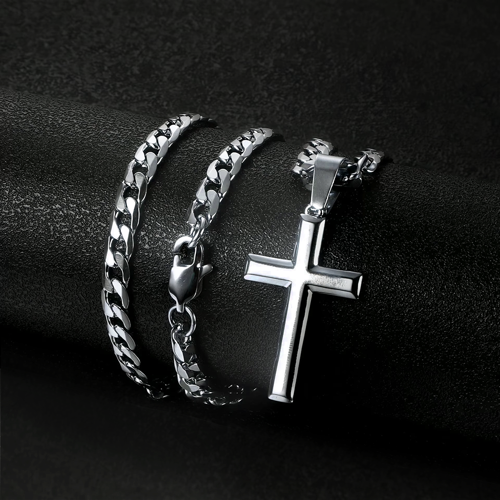To My Son - Cross Necklace Gift from Dad