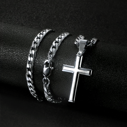 To My Son - Cross Necklace Gift from Dad