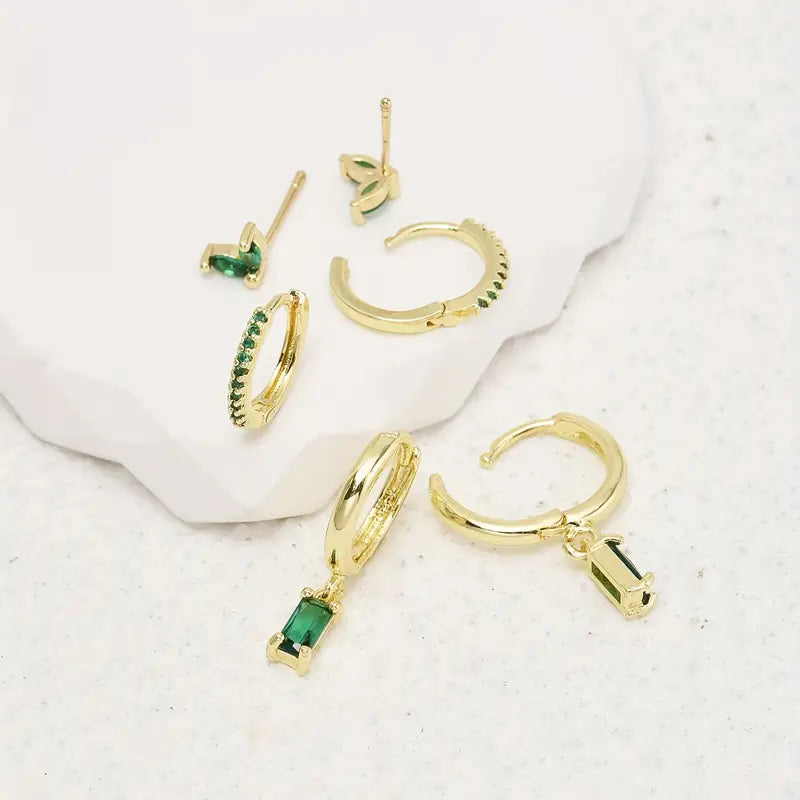 Kehlani | Earrings Set | Emerald
