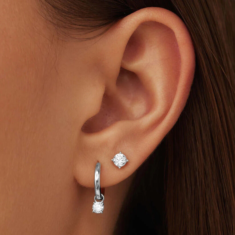 Kaya | Earrings Set | White Gold